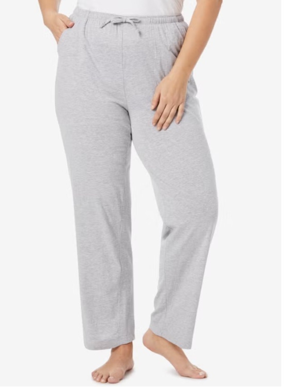 Grey cotton sleep pants comfy NEW 1X 22 24